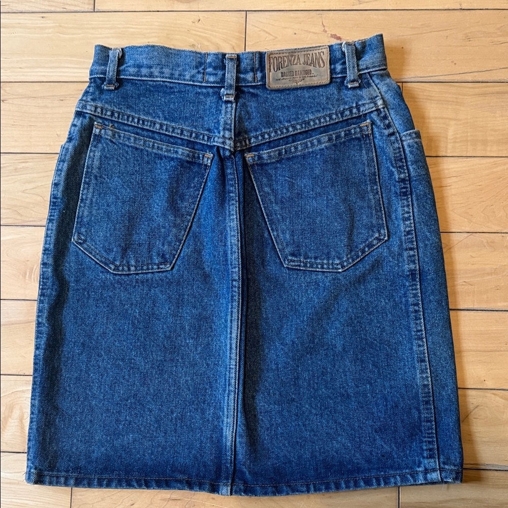 Forenza Blue Denim 100% cotton skirt